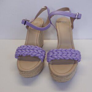 BP Goldie Braided wedge sandal Purple Women's size 8.5 NEW